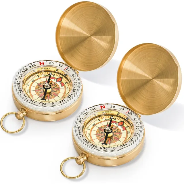 Pocket Copper Glow-in-the-Dark Compass 1
