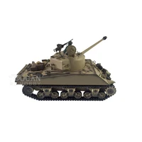 7.0 New HENG LONG 1/16 Plastic M4A3 Sherman RC Tank 3898 360° Turret Barrel Recoil TH19777-SMT4 2