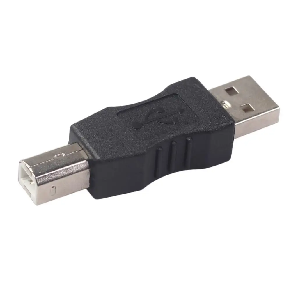 플라스틱 USB 유형 A 남성 - USB 유형 B 남성 프린터 어댑터 변환기 2팩