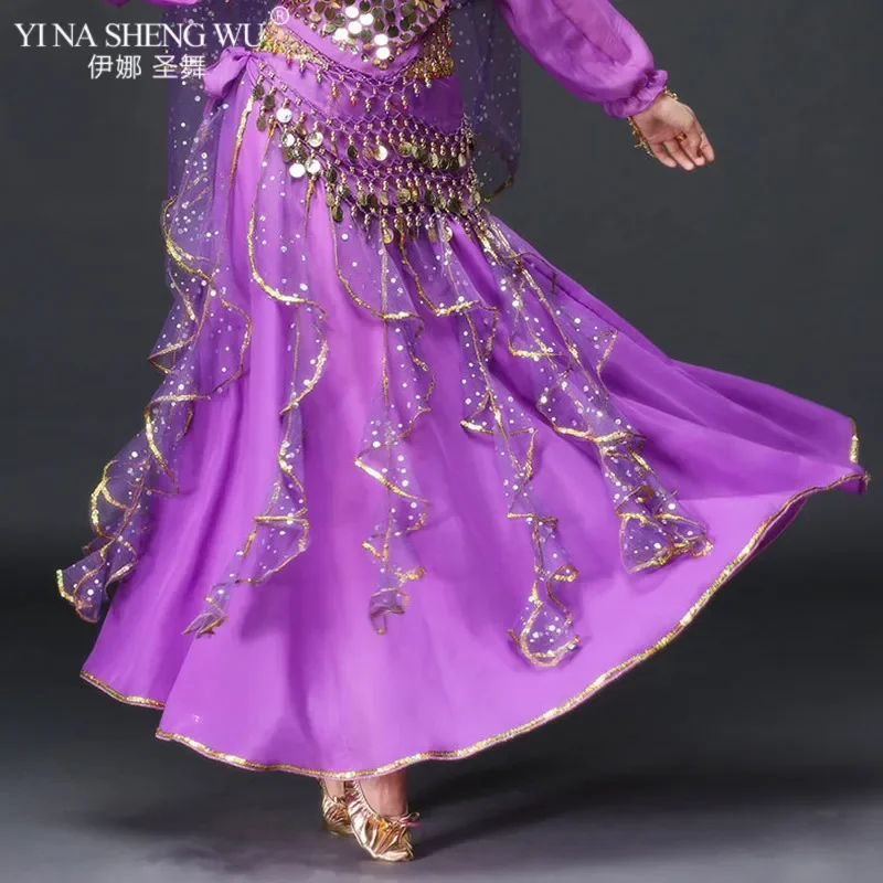 WomenBellyDanceCostumeSkirt6ColorsBollywoodOrientalBellydance