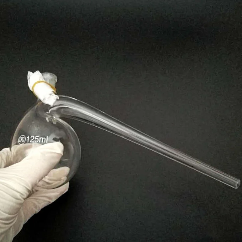 Frasco-de-retorta-de-vidrio-de-laboratorio-botella-de-retorta-con ...