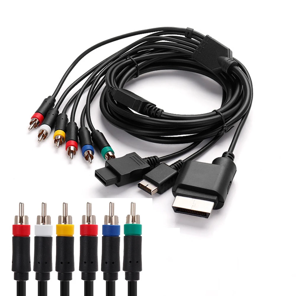 

1,8 м Многокомпонентный AV-кабель S-видео шнур для WII/WIIU/PS2/PS3/XBOX360 Аудио Видео кабель Шнур 3 в 1