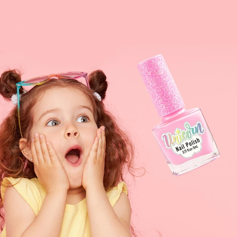 Children's Nail Polish Set 5 Color Safe Non-toxic Water-based Peelable Girls Princess Dress Up Play House DIY Nail Art Toys Nail Art Toys