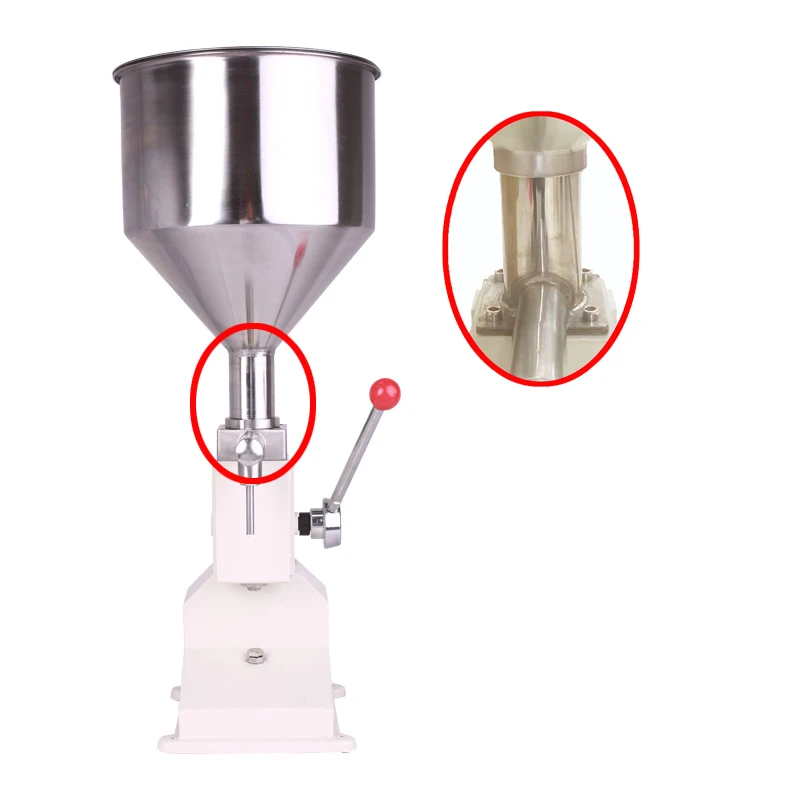 5~50ml Manual Filling Machine with Hopper Adjustable for Accurate Filling Oil Shampoo Paste Cosmetics Liquid Filler