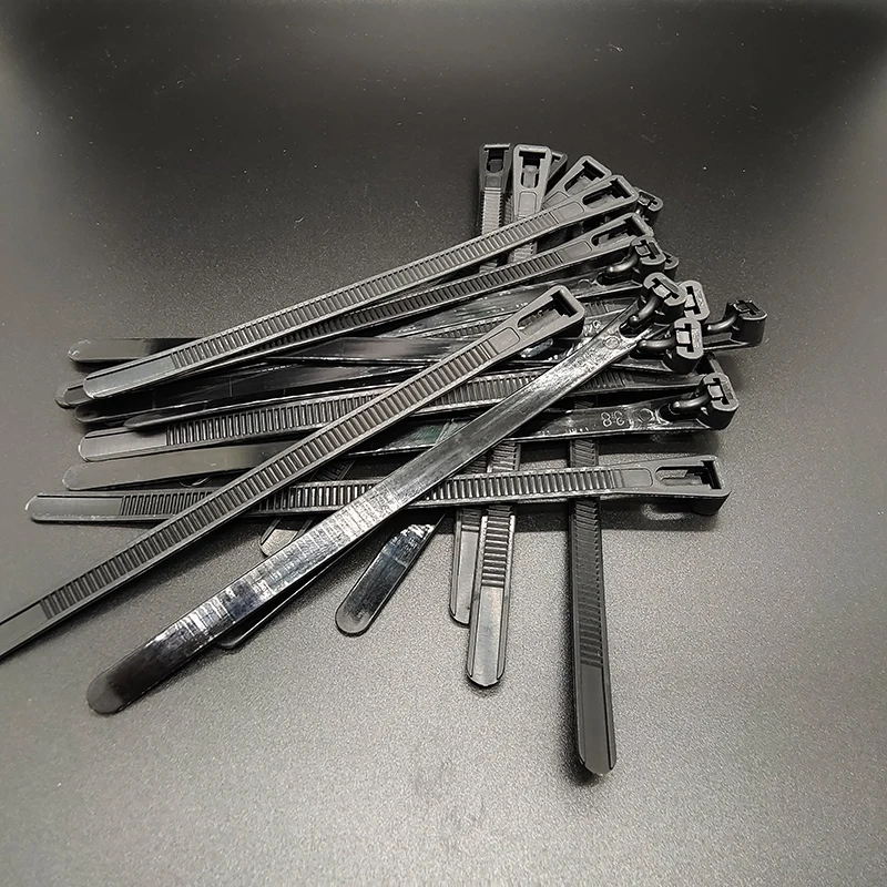 Nylon Cable Ties Releasable Reusable Plastic Retractable Zip Ties 30/50/100pcs Width 5mm/8mm