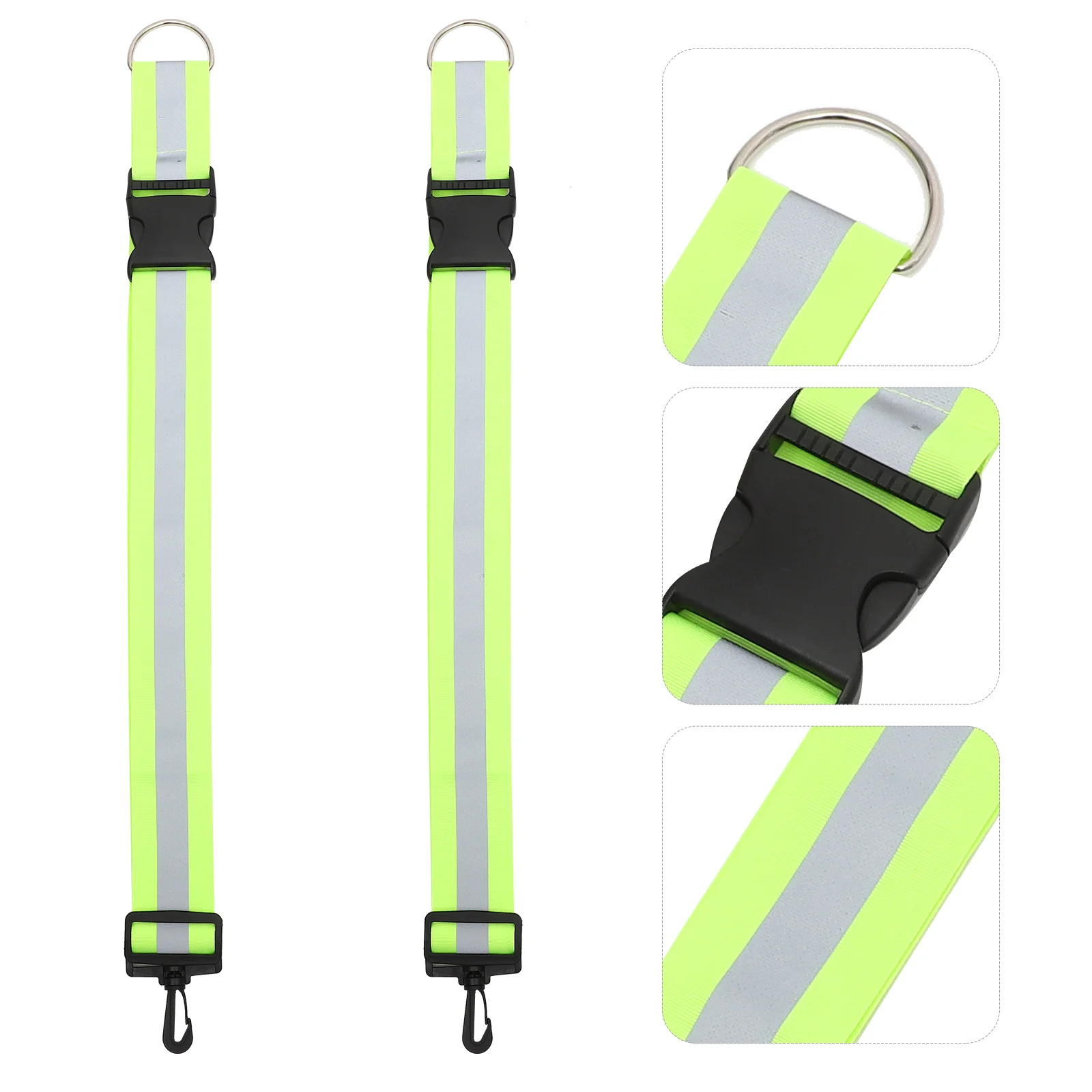 

2 Pcs Seat Belt Reflective Suspender Armband Wristband Cycling Night Running Sports Tape Polyester Body High Visibility
