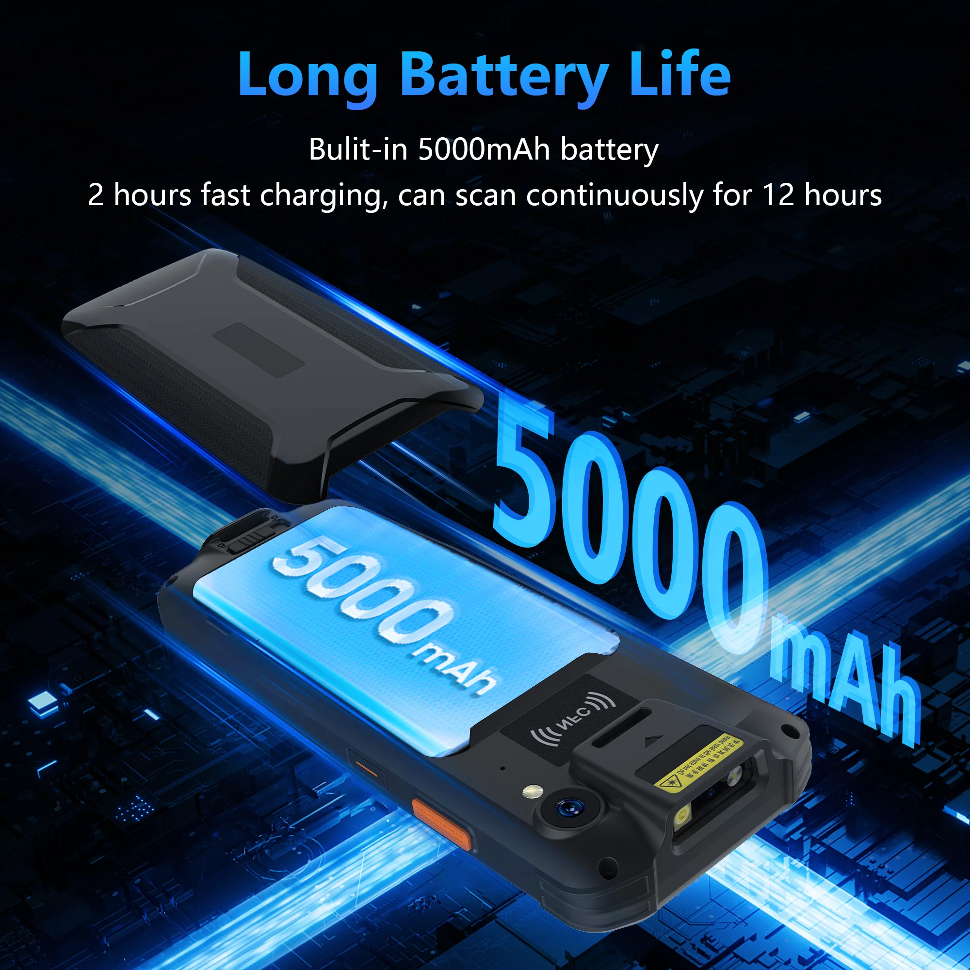 4인치 4G 러기드 안드로이드 14.0 PDA 32GB IP65 NFC 2D 바코드 스캐너 핸드헬드 안드로이드 PDA 물류 창고용