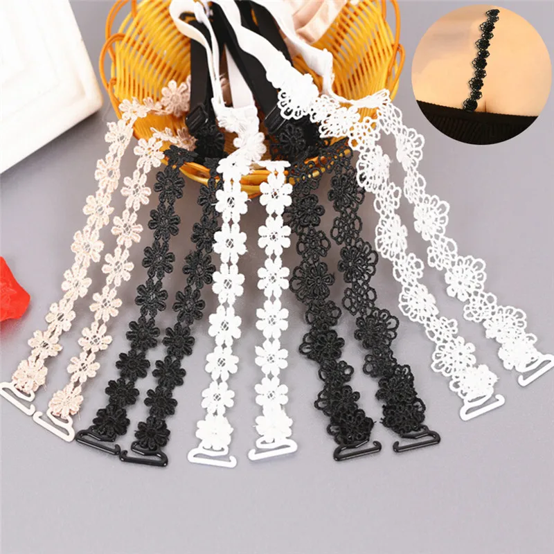 Elegant Floral Lace Adjustable Bra Straps - Anti-Slip Bridal & Party Accessory