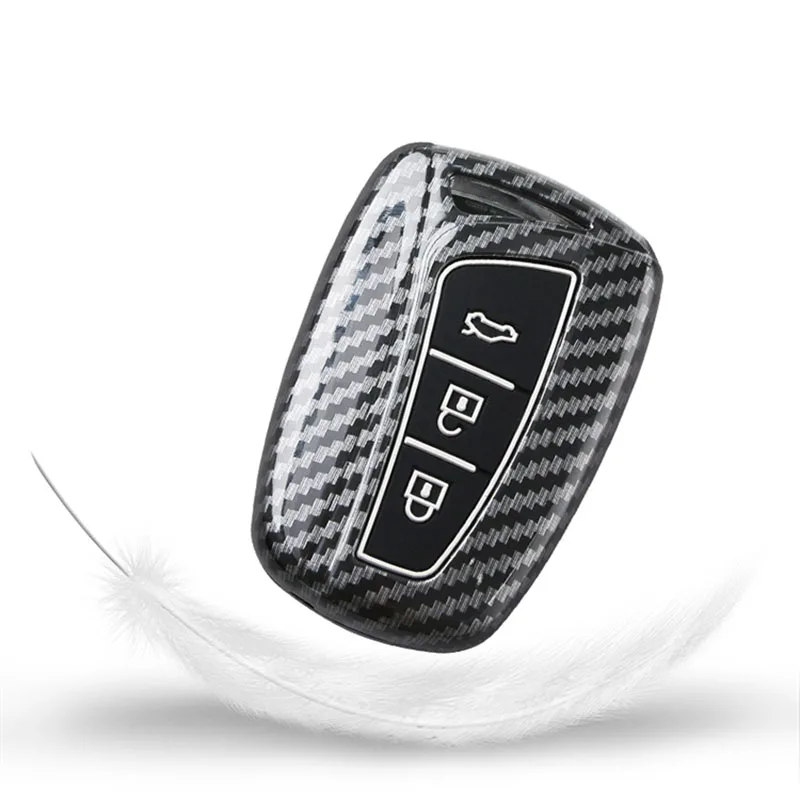 Premium Carbon Fiber Car Key Case Cover - Sleek and Durable Protection Accessory