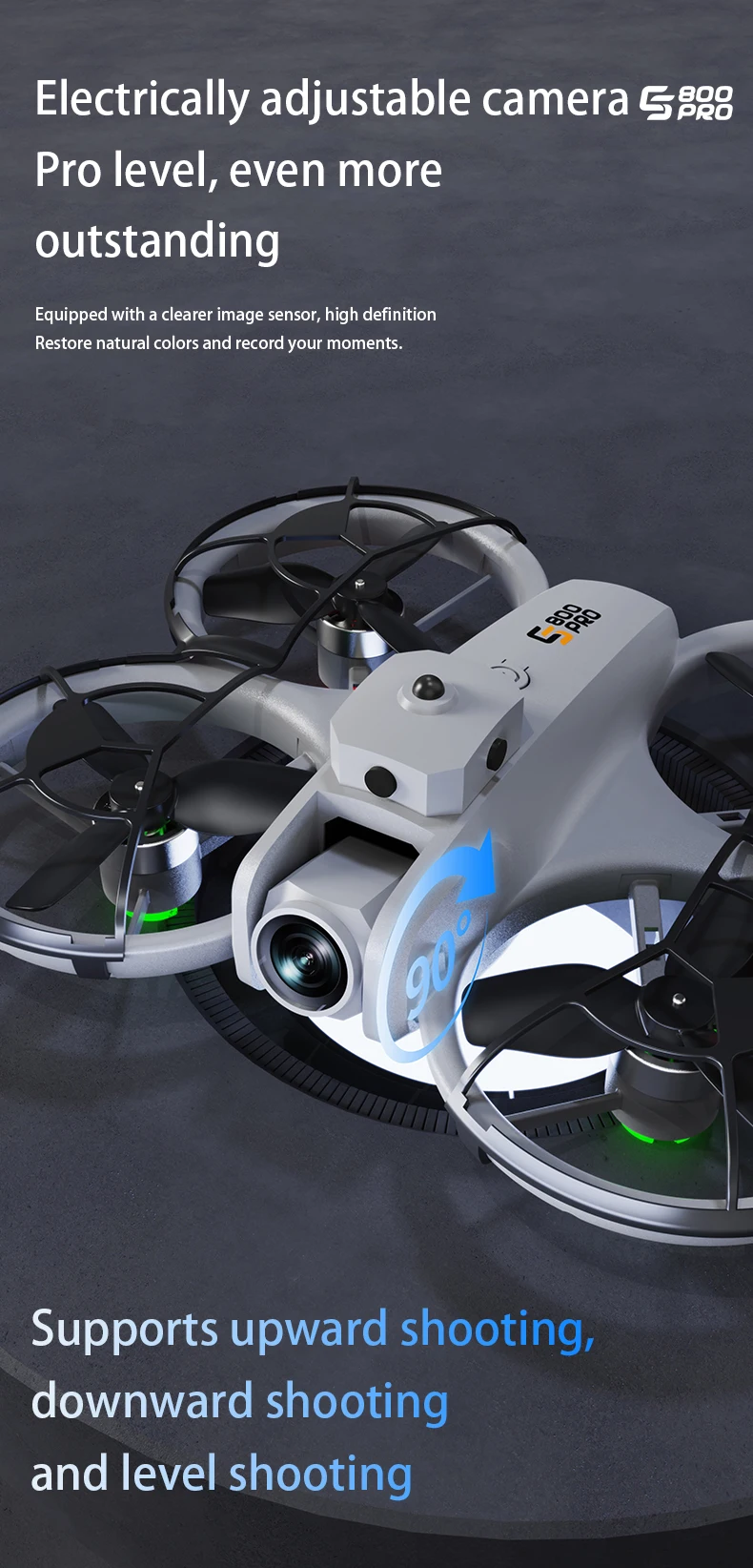 Nuevo Dron ES800 8K, cámaras HD profesionales, obstáculo de flujo óptico, protector de hélice incorporado, GPS, Motor sin escobillas, cuadricópteros aéreos