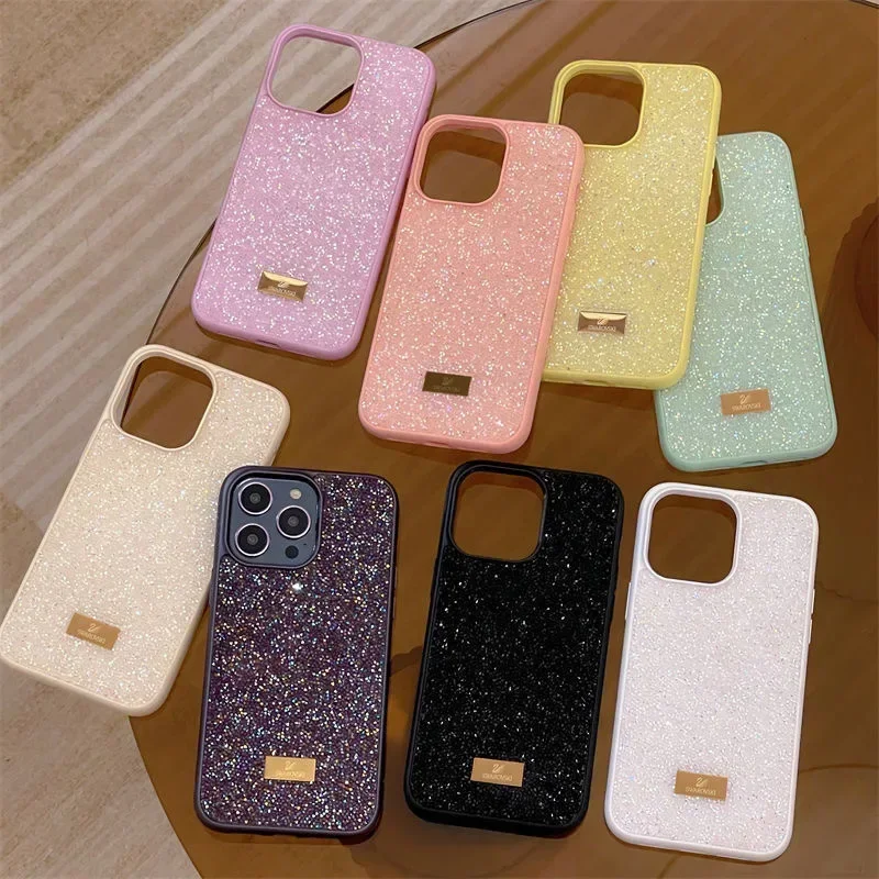 

Luxury Bling Glitter Diamond Phone Case For iPhone 15 14 Pro Max 13 12 Pro Max Fashion Shockproof Case Cover Coque Funda