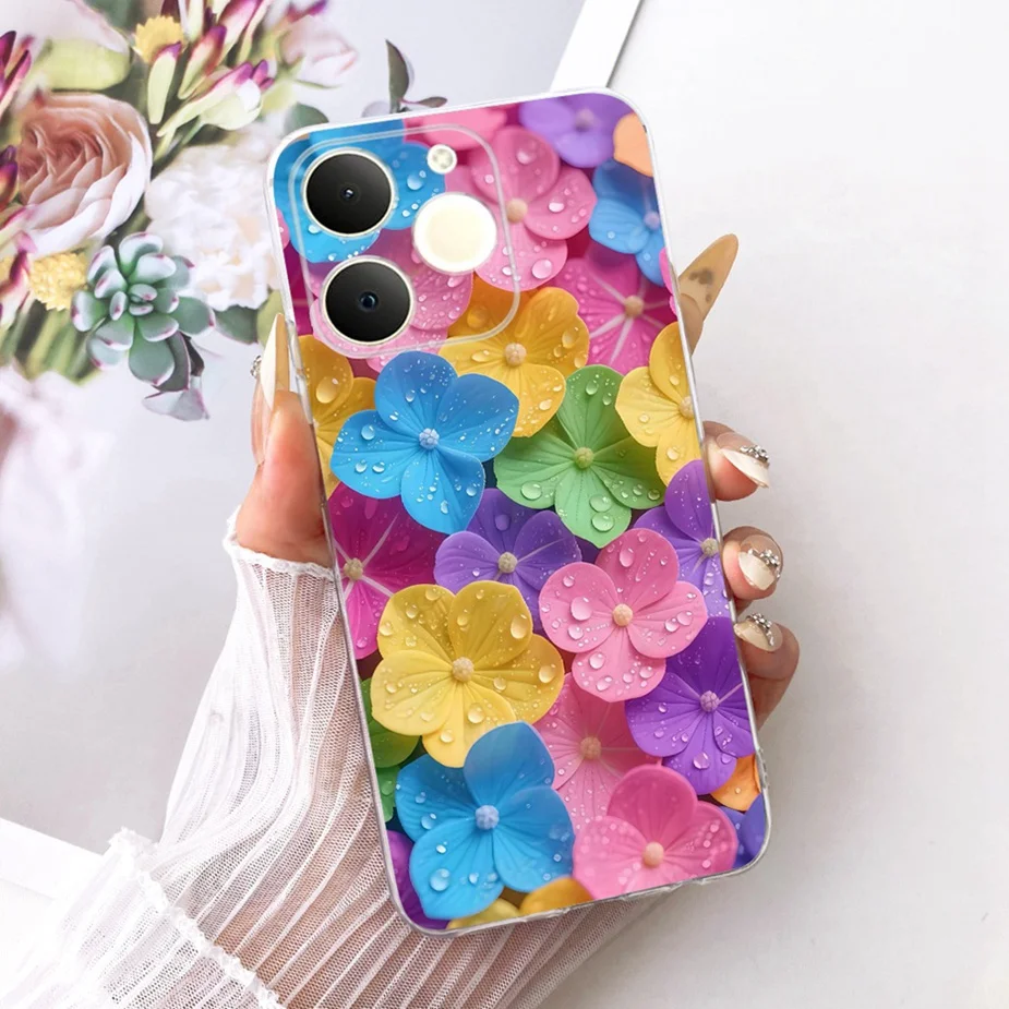 Luxury Lotus Painted Soft Silicone Case - Elegant Protective Cover