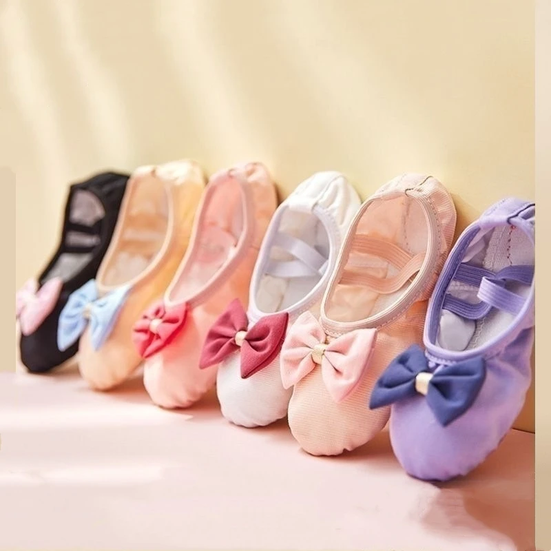 

Children Dance Shoes Soft Soled Ballet Practice Shoes Girls Learn Dance Performance Shoes Bow Dance Shoes Children Dance Shoes