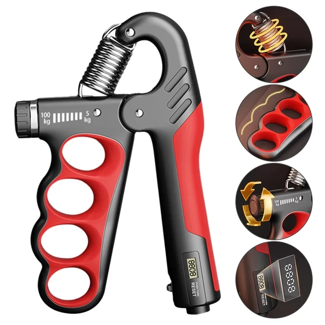 Electronic Counting Hand Grips Strengthener Arm Spring Finger Massager Expander Hand Exercise Gym Fitness Training Wrist Gripper Electronic Counting Hand Grips Strengthener Arm Spring Finger Massager Expander Hand Exercise Gym Fitness Training Wrist Gripper