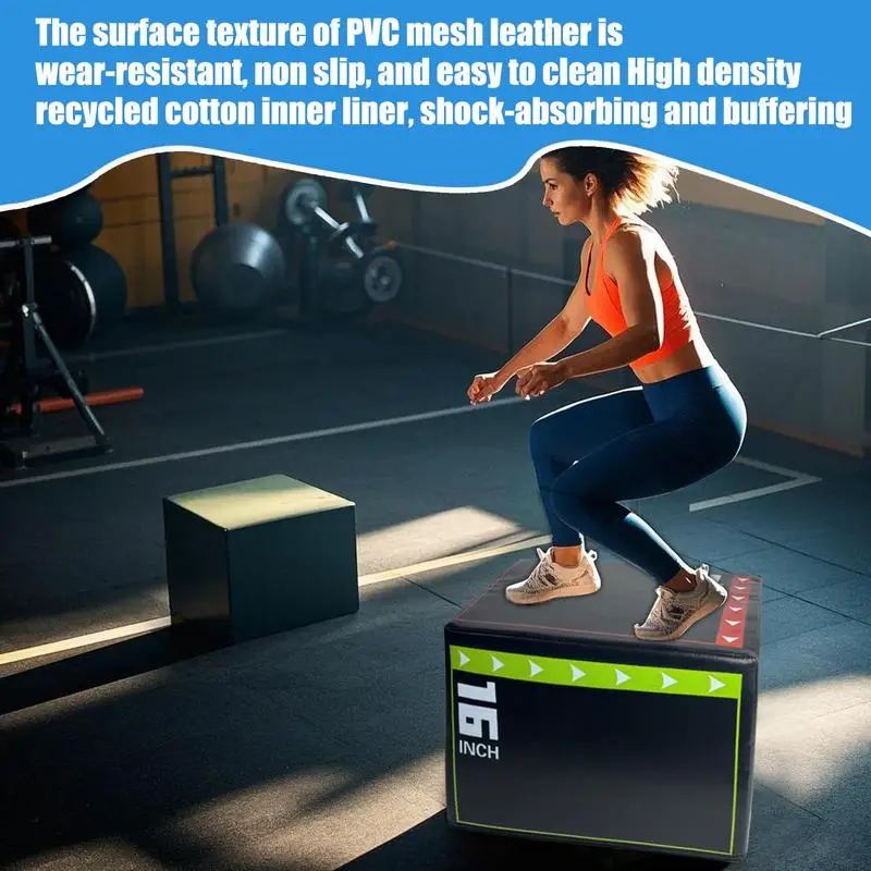 3in1 Plyometric Jumping Box Portable Ground Jumping Exercise Box Home Gym Conditioning Strength Training for Gym Conditioning