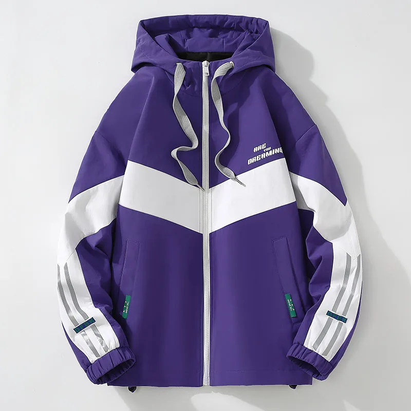 

Мужская осенняя куртка со сращением, пальто, уличная одежда, Молодежная куртка, легкая модная повседневная Свободная куртка, Мужская ветровка в стиле Харадзюку, верхняя одежда