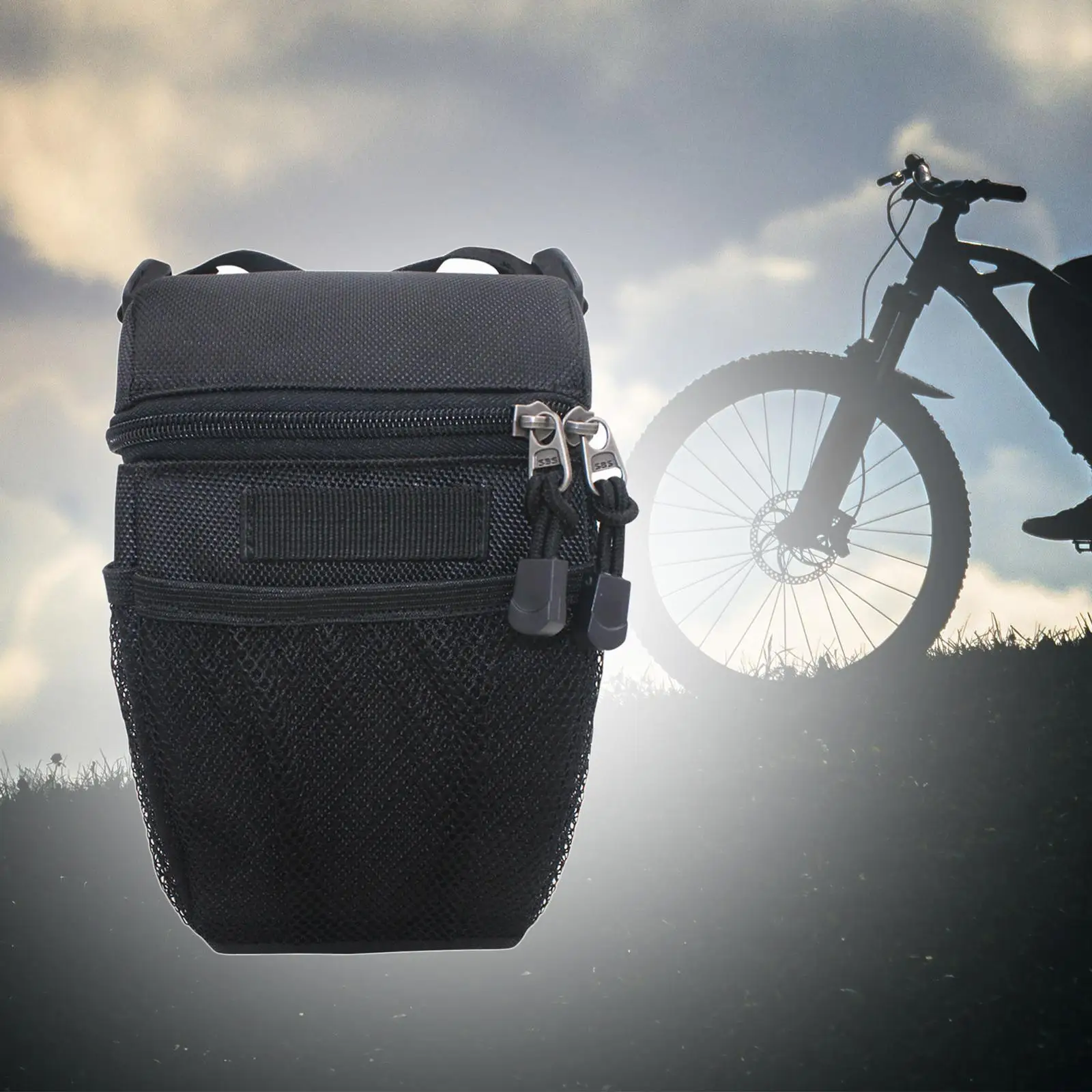 Bicycle Front Tube Storage Bag Handlebar Bag Removable Pouch Pocket for Bicycle Mountain Bikes Commute Outdoor Sports