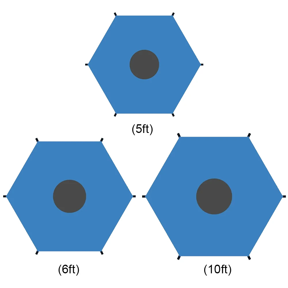 5/6/10ft Trampoline Cover Sun-Protection Trampoline Shade Cover Trampolines Sunshade Accessories for Outdoor Backyard Playground