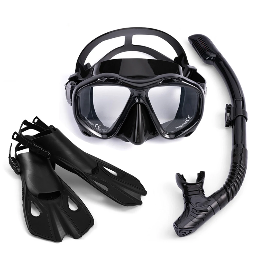 

Summer Swimming Flippers Diving Fins Snorkeling Goggles Dive Snorkel Equipment Scuba Diving Swimming Fins Set
