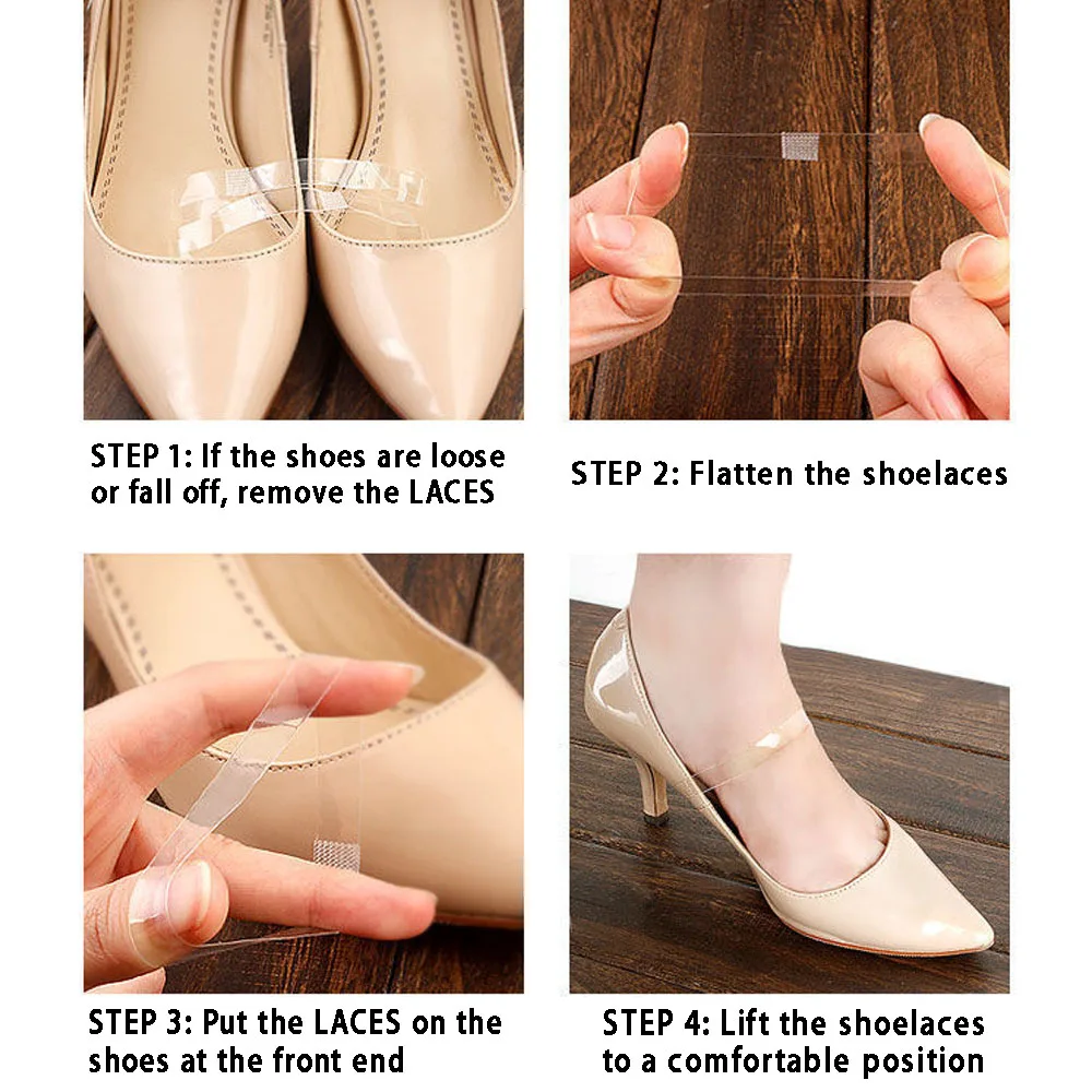 Silicone Shoelaces on High Heels