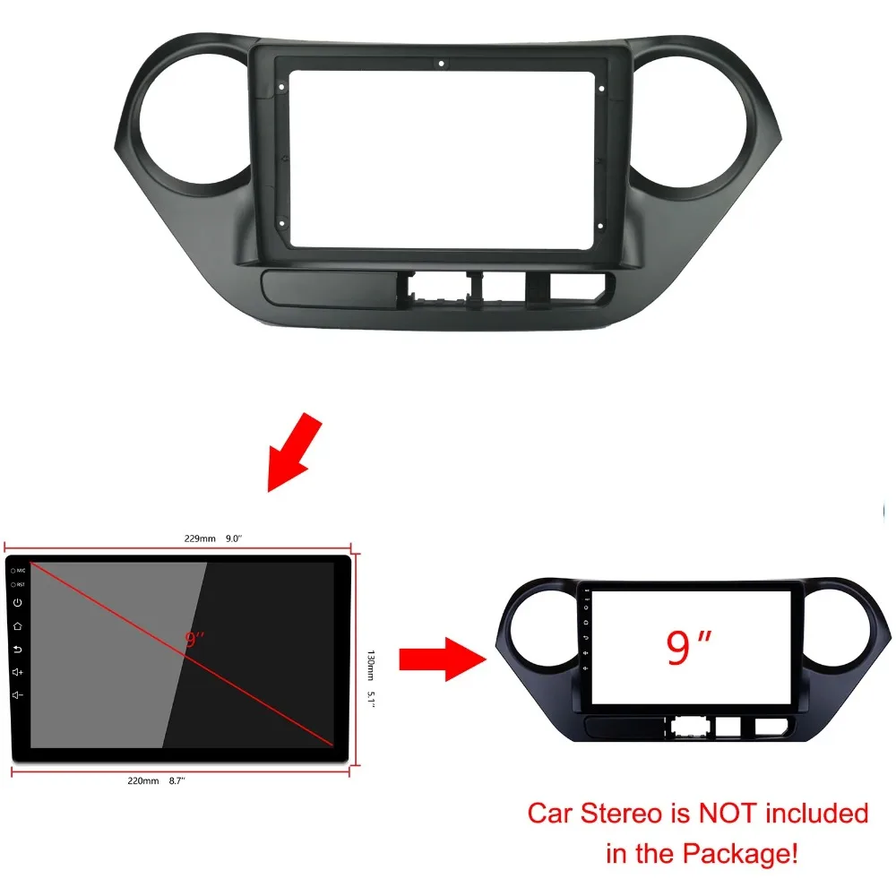 Ezonetronics ڵ ׸ DVD ,     Ʈ ŰƮ,  i10 LHD 2014-2017, ̽ г 9 ġ, 2Din