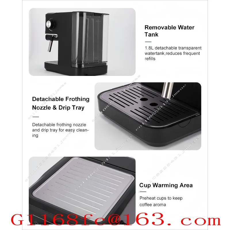 Cafetera semiautomática + Espumador de leche