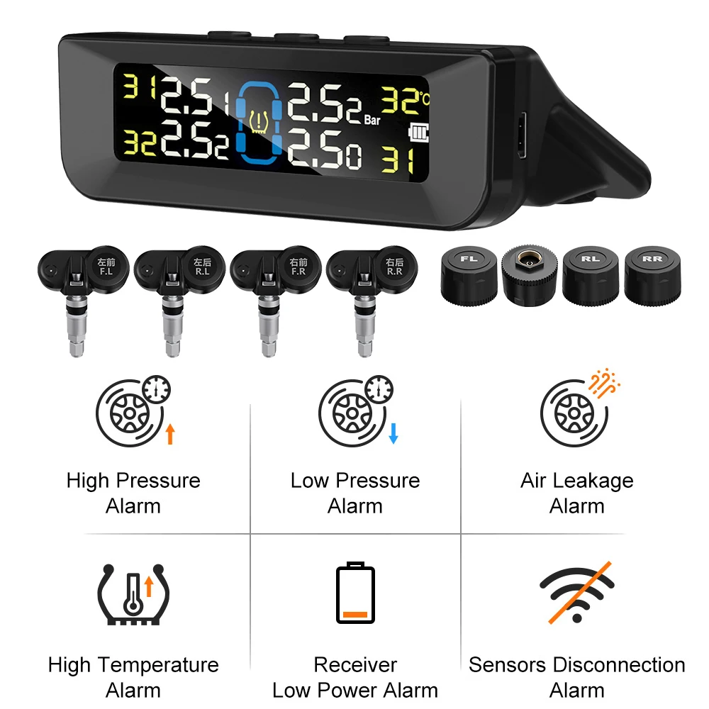 ڵ  溸 ý ǽð   LCD ÷, ¾  USB , ڵ Ÿ̾ з ͸ ý, TPMS