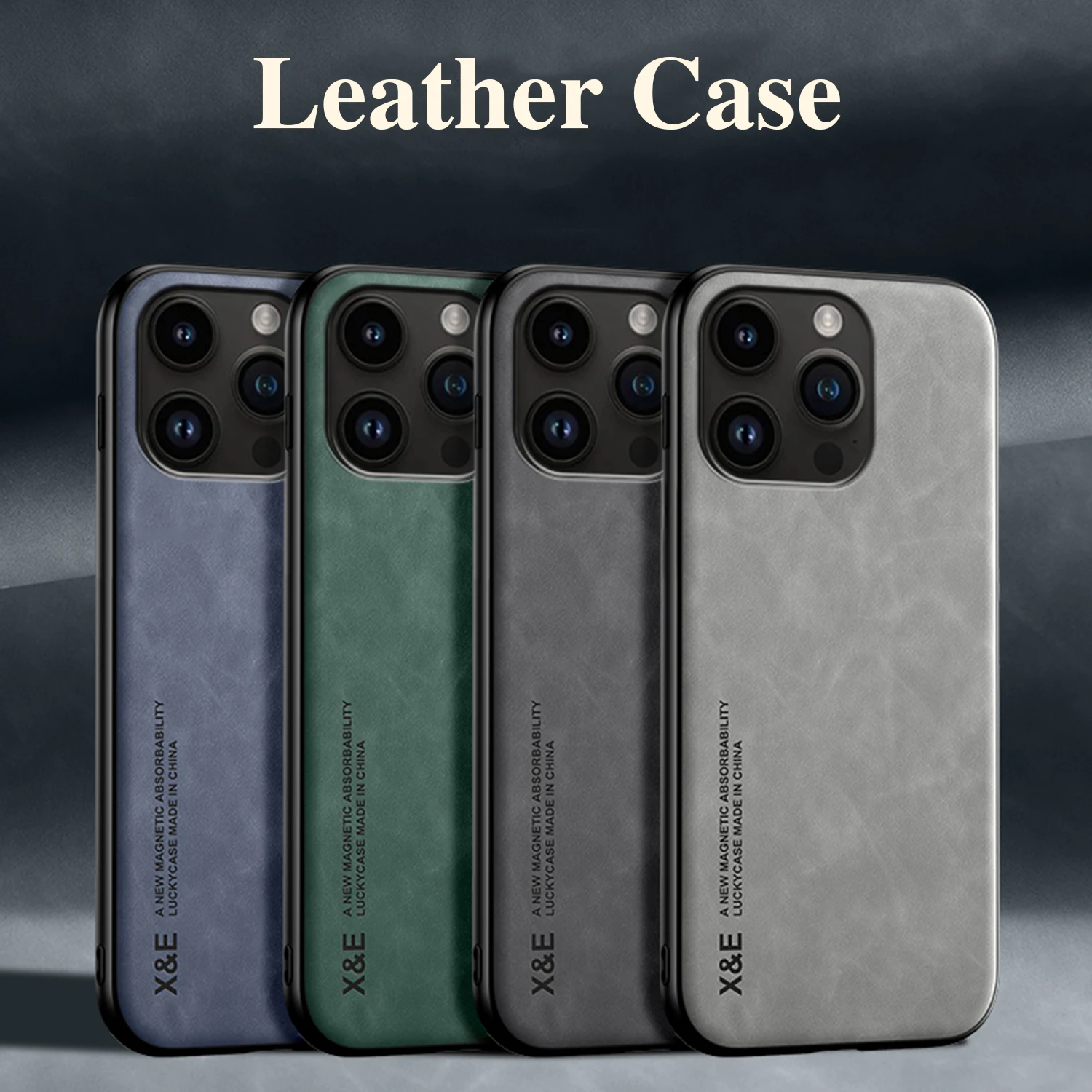 Luxury Genuine Leather Magnetic Phone Case Cover
