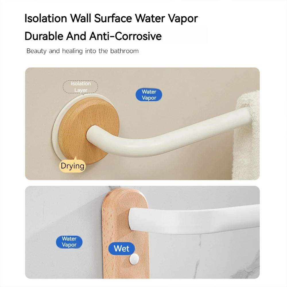 Wood Wall Mounted Bathroom Slipper Rack Drain Rack Toilet Wall Cream Wind Toilet Storage Door Rear Shoe Bathroom Organizer