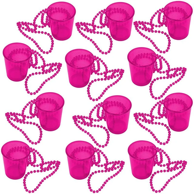 Amazon.com | Kigeli 24 Pieces Shot Glass on Beaded Necklace Cowgirl Shot  Glasses Necklace Pink Shot Necklace Cups Plastic Lets Go Girls Bachelorette  Party Decorations Supplies for Birthday Wedding Festival: Shot Glasses