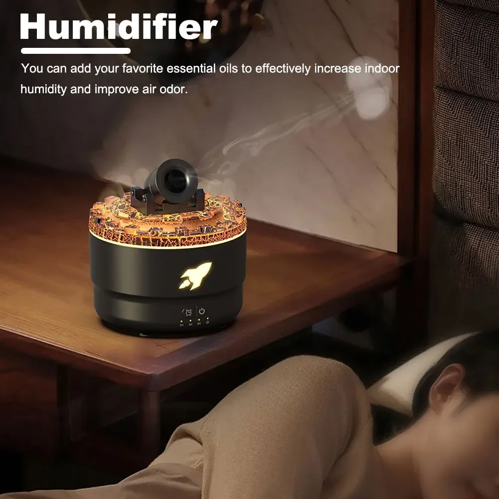 Volcanic Crack Light Cannons Humidifier Essential Oil Diffuser with Timer Cannon Blast Aroma Humidifier Aromatherapy Diffuser 4