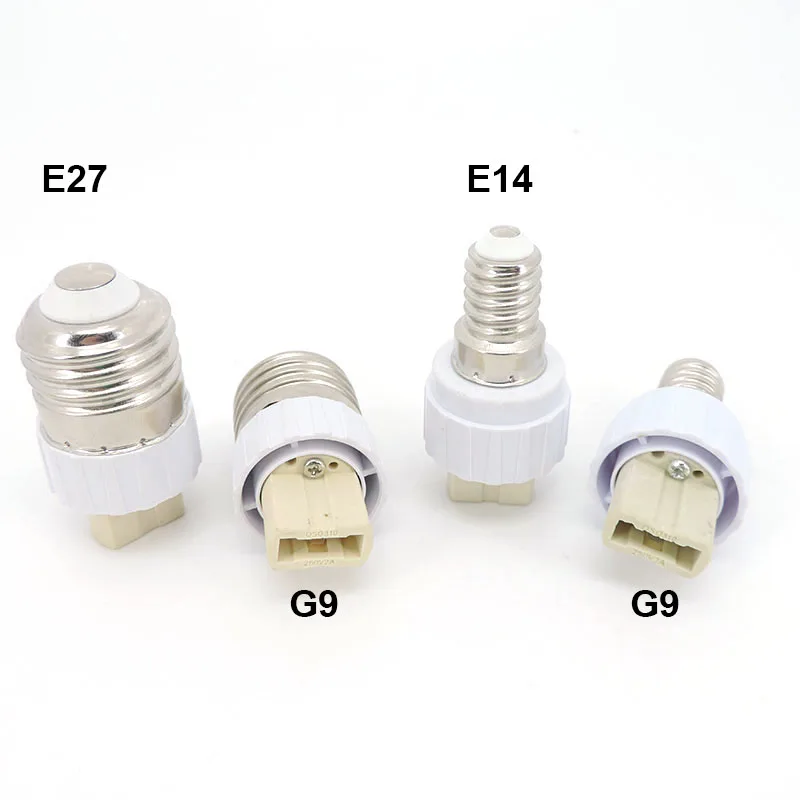 

E27 E14 to G9 lamp bulb Holder Converter Socket Conversion light Bulb E14-G9 E27-G9 Base holder type Adapter Fireproof
