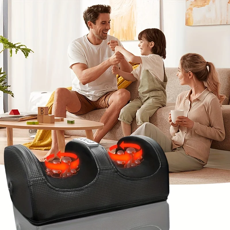 Shiatsu Heated Foot Massager For Enhanced Circulation & Relaxation-Plug-In, 110V-130V, Standard