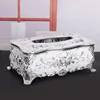 Luxury Tissue Box European Style  Napkin Holder Napkin Case Rose Patterned Paper Rack Table Accessories Home Car Case Holder 5