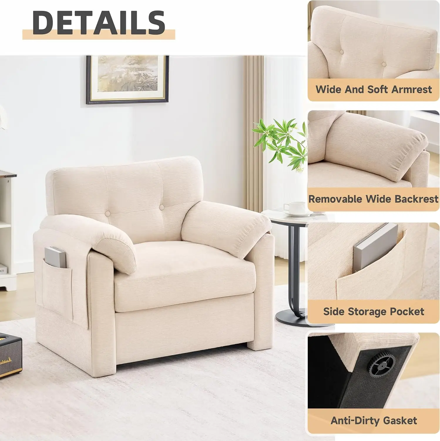 Chenille Armchair 5