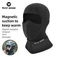 WEST BIKING Winter Magnetic Thermal Mask Windproof Outdoor Sports Cycling Headwear Breathable Warm Face Scarf Balaclava Ski Gear 1