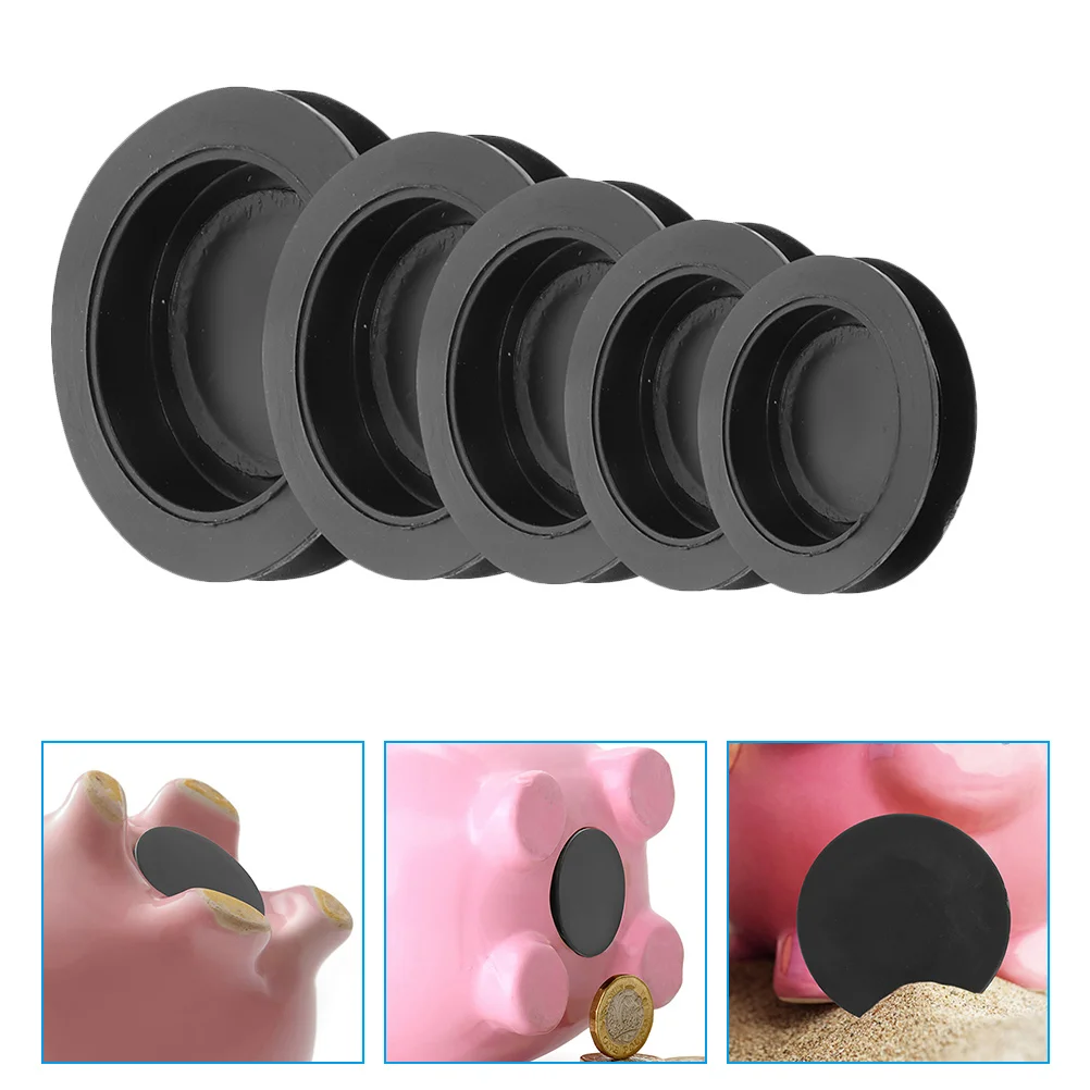 

10/20pcs 25/26/30/32/38mm Rubber Money Saving Box Piggy Bank Closure Piggy Bank Piggy Bank Black Piggy Bank Replacement Caps