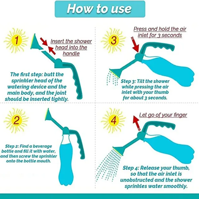 Gardening Plant Watering Handheld dual-purpose  water spray   Bottle Water Can Top Waterers Shower Seedling Irrigation 3