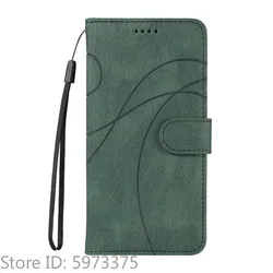 Leather Wallet Phone Case with Card Holder - Dream Line Flip Cover for Moto G100 5G 2025 (Green)