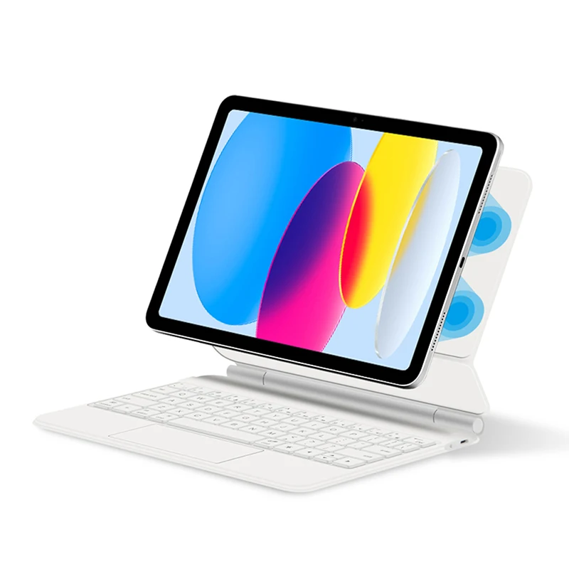 Teclado Mágico Magnético para Ipad Case Inteligente Trackpad Touchpad Teclado Retroiluminado Alemão Espanhol Árabe 109 Polegadas 10 Polegadas 2023 - Imagem 5