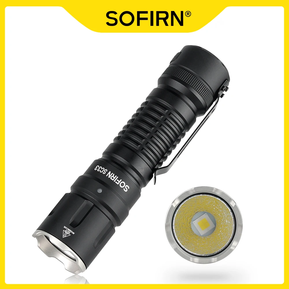 Sofirn IF23PRO Led-zaklamp, USB C, oplaadbaar, 5000 lumen, extreem heldere zaklampen, superheldere EDC zaklamp met RGB-magneet voor zoeken, wandelen, kamperen