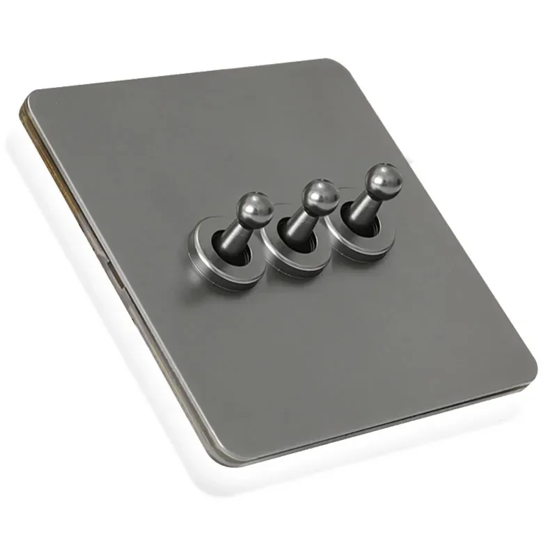 retro painel de aco inoxidavel cinza botao 02