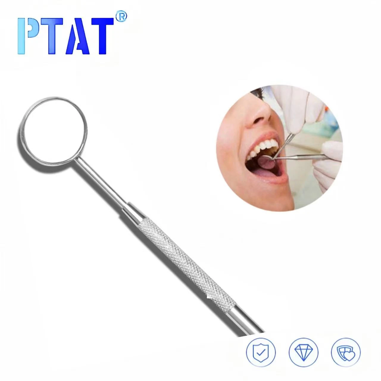 1pcs Dental Mirror Tool Dentist For Teeth Cleaning Inspection Mirror Handle Dental Basic
