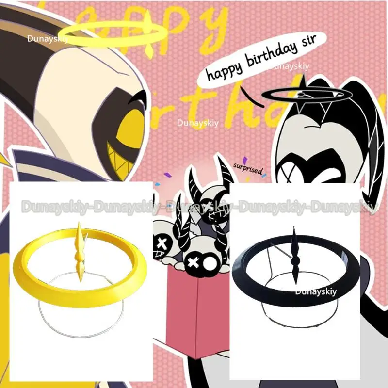 Азбин Адам Косплей гало шкура Rekwisieten Eerste человек Ангел галохэллоуин вечерние Microfoon Hazzbin