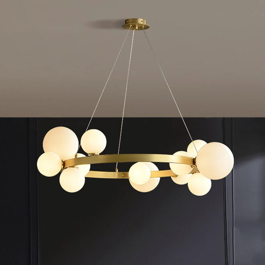 

Modern Minimalist Led Chandelier Living Room Bedroom Dining Room Glass Ring Chandelier Home Indoor Decor Lighting Lamps Fixtures