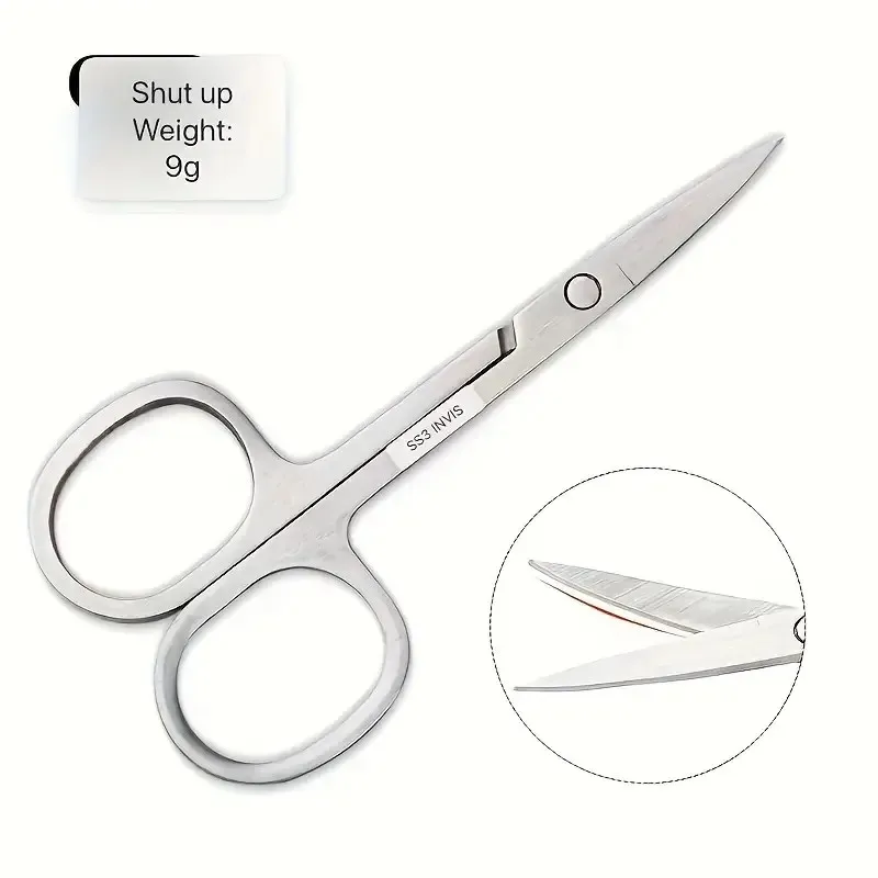 Stainless Steel Eyebrow Scissors, Multi-Functional Trimming Scissors for Men and Women, No Fragrance, Ergonomic Design 5