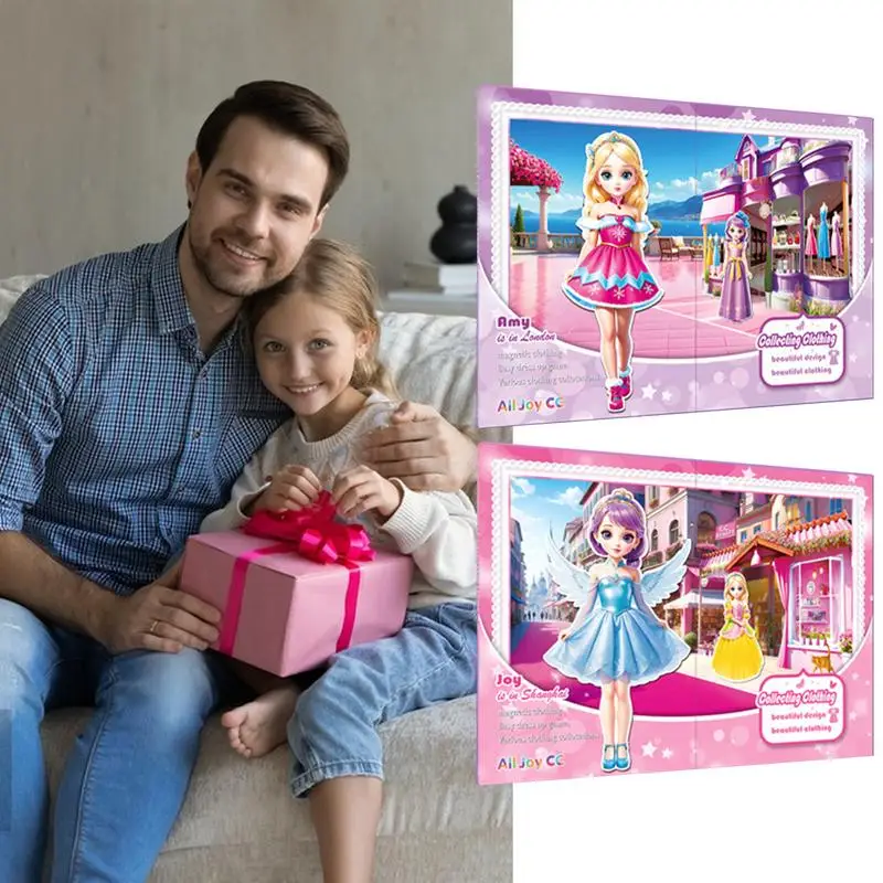 

Magnetic Doll Dress Up Kits Magnetic Princess Pretend Play Toys Paper Dolls For Girls Play Travel Playset Toy Magnet Dress Up