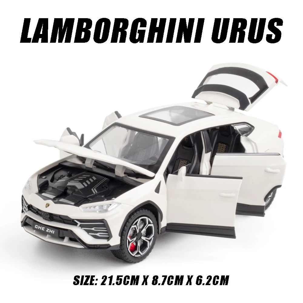 Modèle Réduit Lamborghini Urus 1:32 - Portes Ouvrantes, Son & Lumière - Voiture Miniature Alliage