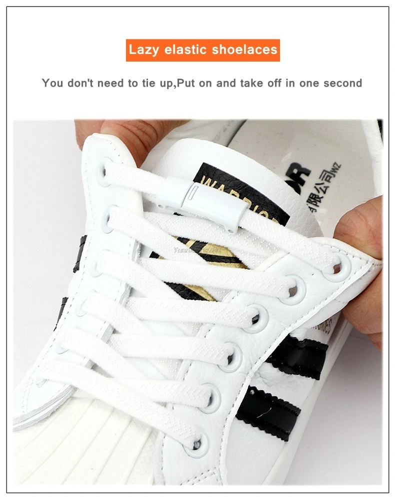 Schnürsenkel mit Magnetverschluss ohne Krawatten, Sneakers, Schnürsenkel, elastische Schnürsenkel für Kinder und Erwachsene, schnell, ohne Krawatte, Einheitsgröße, passend für alle Schuhe – Detail 3