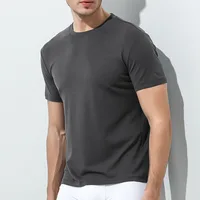 T-shirt à Manches Courtes et Col Ras du Cou pour Homme, 94% Modal, 6% IQUE dex, Solide, Sous-Vêtements Décontractés, Marque de Haute Qualité, Vêtements d'Été, Nouveauté 6